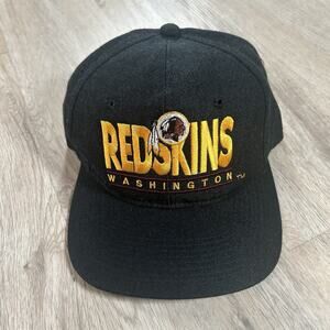Vintage Washington‎ Redskins Snapback Hat NFL Black Bar Line Wool Youngan Cap